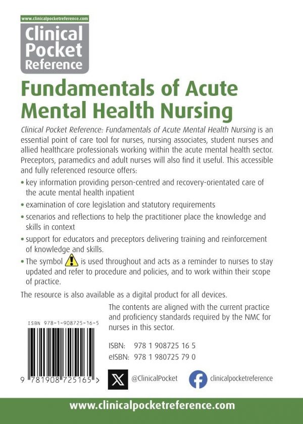 Clinical Pocket Reference Fundamentals of Acute Mental Health Nursing - Image 13